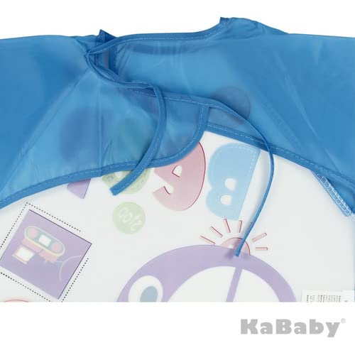 Babador com manga Carro, KaBaby, Azul