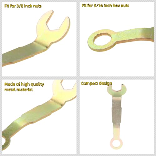 dophee - Llave de ajuste para puertas empotradas pivotantes de 3/8 pulgadas, 2 piezas, llave abierta angular para puertas correderas de clóset, RV y reparación doméstica miniatura 6