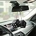 YGMONER Black Fuzzy Dice for Car Rear View Mirror, Pair of 2.75
