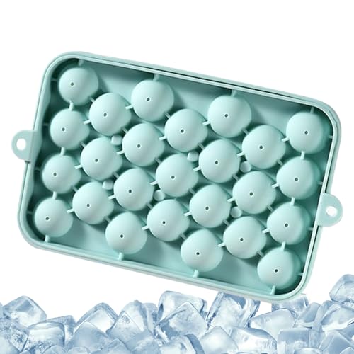 Molde de silicona para hielo | 25 rejillas de silicona para hacer dispositivos, máquina de bolas de hielo de fácil liberación | para café, hogar, entretenimiento, picnics, reuniones familiares