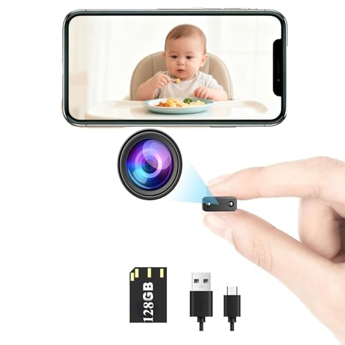 Genérico HD 1080p Camara de Seguridad Interior, Mini camaras de vigilancia, Cámara de Vigilancia WiFi Interior Exterior, Cámara de Seguridad inalámbrica con Detección de Movimiento