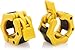 Greententljs Olympic Barbell Clamps Quick Release Pair of Locking 2" Olympic Bar Barbell Clip Lock Collars Spinlock Workout Pro Collar Clips for Squat Weightlifting Fitness Training (Pair of Yellow)