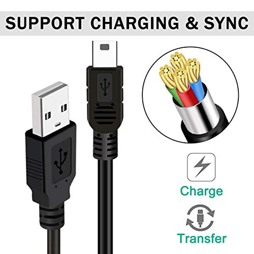 Saitech It 5 Pack Usb 2.0 A To Mini 5 Pin B Cable For External Hdds/Camera/Card Readers/Mp3 Player-Black -35Cm(1 Feet) #TOP5