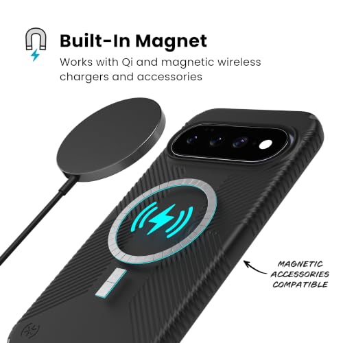 Image of Speck Presidio2 Grip Case with Magnet for Pixel 11 Pro XL | Black /Slate Grey