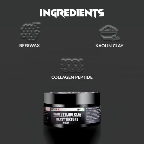 Leocor FANG Hair Styling Clay Wax for extra hold & texture | Strong hold Natural finish | Safe for hair No harmful chemicals| 100gm - Image 6