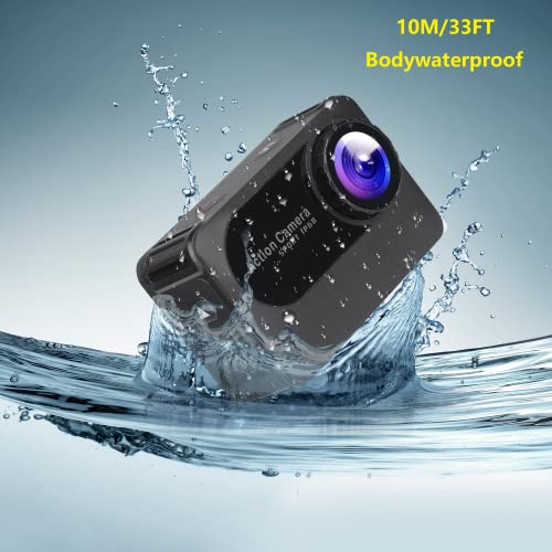 Image of Elevea ๐๐ ๐๐๐๐ซ๐ฌ ๐๐ฎ๐๐ซ๐๐ง๐ญ๐๐ H32 Sports Camera - 4K 1080P Video, Dual LCD, 170 Angle, 16MP Action Cam for Biking, Diving, Vlogging, with Mount Kit