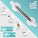 ZeptX Toilet Safety Rails Frame+2Pack Shower Handle+Foldable Shower Chair