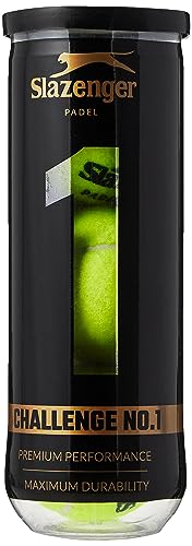 Slazenger Padel Challenge No 1 Padel Balls (1 TIN, 3 Balls), Yellow