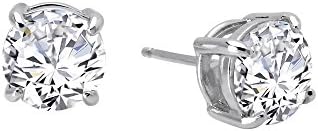 Lafonn Classic Sterling Silver Platinum Plated Lassire Simulated Diamond Earrings (4 CTTW) - Image 4