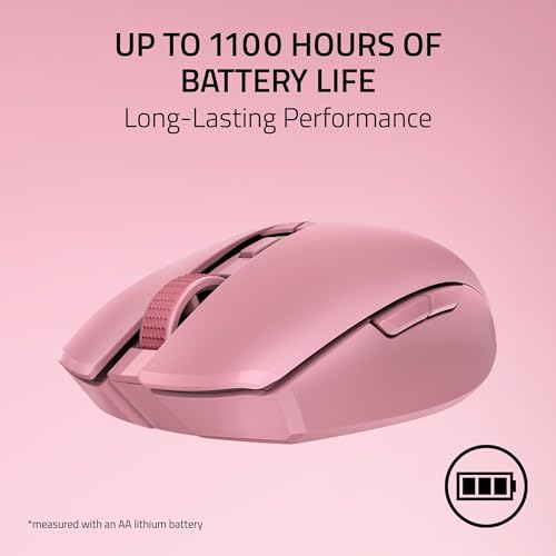 Image of Razer Orochi V2 Wireless Gaming Mouse - Ultra Lightweight & Portable, Bluetooth & 2.4GHz Wireless Connectivity, 18K DPI, Up to 1100 Hr Battery Life, Compatible with PC & Mac - Quartz Pink