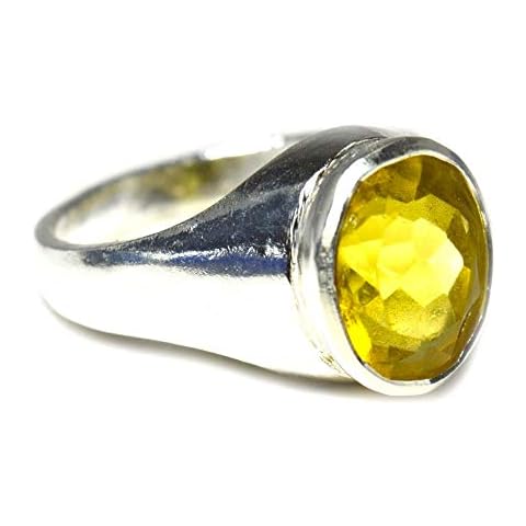 Bold 4.5 CT Citrine Silver Ring for Men Cover