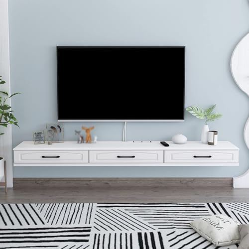 Meuble TV de chambre à coucher suspendu pour des soirées cinéma cosy