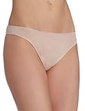 Only Hearts Women's Organic Cotton Basic Thong Panty, Bone, Petite/Small