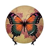 Plusieurs tailles : cette assiette décorative ronde dispose de quatre tailles au choix : 15,2 cm, 17,8 cm, 20,3 cm, 25,4 cm, de sorte que vous pouvez choisir l'assiette en porcelaine qui vous convient pour améliorer votre décoration. Veuillez vérifier et mesurer soigneusement la taille avant d'acheter. Le paquet contient : une plaque décorative, un cadre inférieur, un crochet et un autocollant