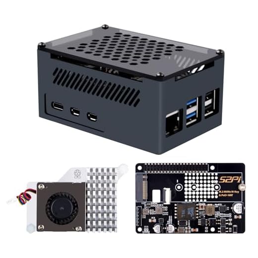 GeeekPi P33 M.2 NVME M-Key PoE+ Hat per Raspberry Pi 5, con dispositivo di raffreddamento attivo Pi 5 ufficiale e custodia in alluminio, supporto M.2 NVMe SSD 2230 2242 2260 2280