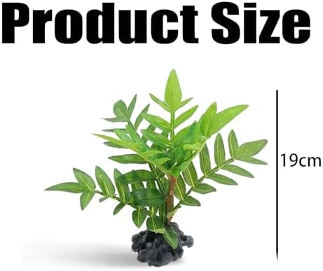 1pc Wezxrauo Artificial Reptile Terrarium Plants with Base | Decorative Lizard Tank Landscape & Habitat Accessories | Fake Plants for Gecko, Bearded Dragon & Snake