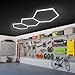 Hexagon Garage Light :16 Pack 128W 6500K 3 Honeycomb Ceiling Hex Lights Hexagon LED Lights for Garage Gym Basement Warehouse Auto Beauty Shop Car Detailing Hair Salon Workshop Lighting (hexagon-3-1)