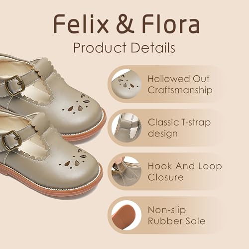 Image of Felix & Flora Toddler Little Girl Mary Jane Dress Shoes - Ballet Flats for Girl Party School Shoes