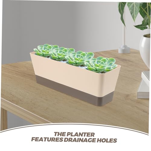 Jardinière rectangulaire drainage efficace sans fuite d'eau - 8
