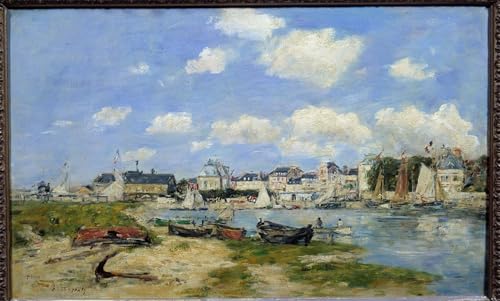 Lienzo cuadro decorativo de la playa de Trouville para salones y dormitorios