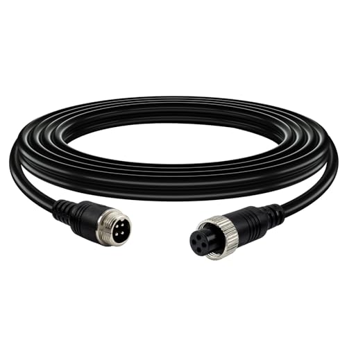 Image of Car Video Extension Cable 4 Pin Aviation Waterproof Shockproof for CCTV Rearview Camera Truck Trailer Camper Bus Motorhome Vehicle Backup Monitor System 16.5Ft /5M