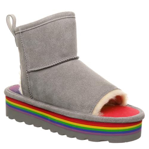 BEARPAW Women's Malia Multiple Colors | Women's Ankle Boot | Women's Open toe Boot | Comfortable Winter Boot