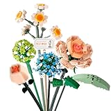 OSDUE Mini Bricks Flower Bouquet Building Sets, Artificial Flowers, DIY Unique Decoration Home, 680 Pieces Botanical Collection for Couples Women Wife for Valentine's Day