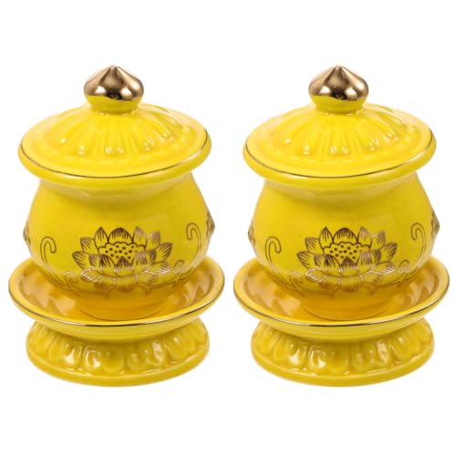 Ustensile sacré maison bouddhiste lot de 2 coupes d'offrande pour autel - 2