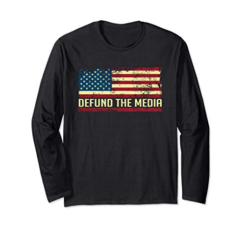 Defund The Media Fake Media News Propaganda politica Maglia a Manica