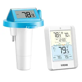 Solar Wireless Floating Pool Thermometer with Indoor Humidity Monitor