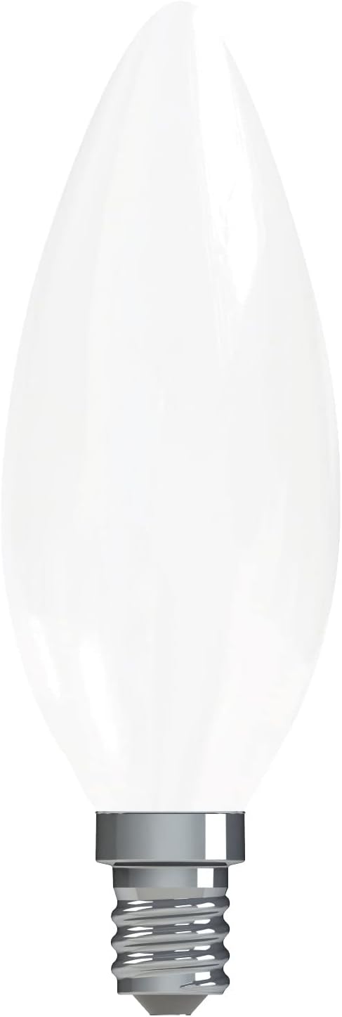 GE LED Light Bulbs, 40 Watt Eqv, Soft White, Decorative Frosted Bulbs, Small Base (2 Pack)
