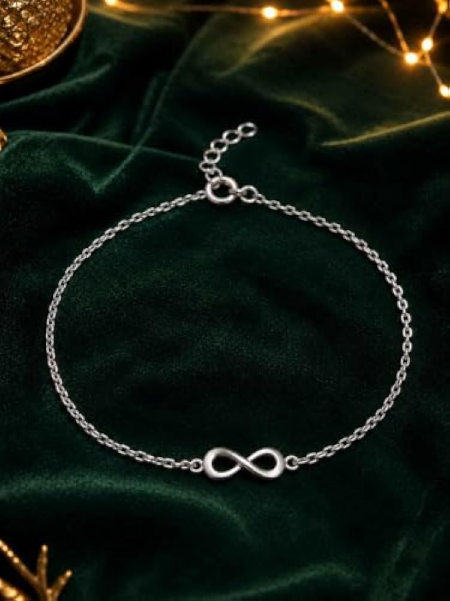 Women's 925 Sterling Silver Adjustable Anklet Payal