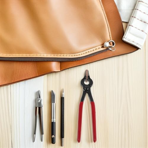 Alicates para doblar bordes de cuero manuales con prensa lisa y mango cómodo 6