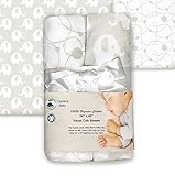 Cambria Baby 2 Pk 100% Organic Cotton Travel Crib/ Playard Sheets for Guava Lotus, Baby Bjorn, Dream...