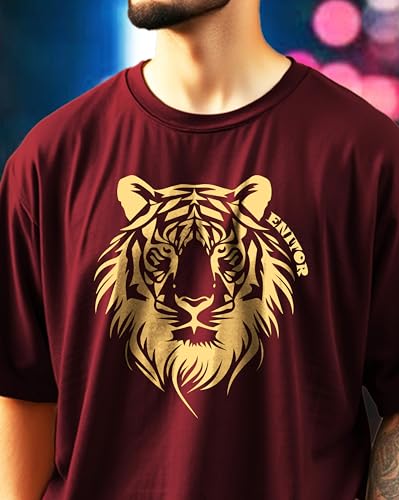 Image of AUSK Oversized Tshirts || Half Sleeve Round Neck T-Shirts for Men