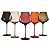 Khen Colored Crystal Wine Glass Set of 5, Large 20 OZ Glasses, Summer Flower Bright Italian Style Tall Stemmed Drinkware for Red & White Wine, Water Dinner Glasses, Color Glassware - (Stemmed)