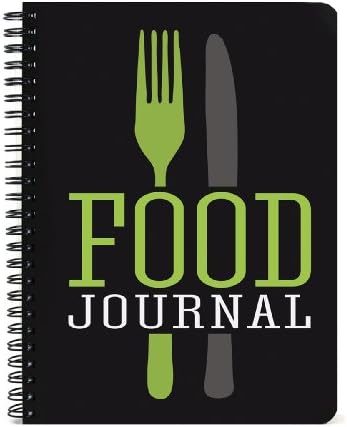 BookFactory Food Journal/Food Tracking Diary/Diet Journal - 120 Pages, Durable Thick Translucent Cover, Wire-O Binding, 5" x 7" (JOU-120-57CW-A-(Food))