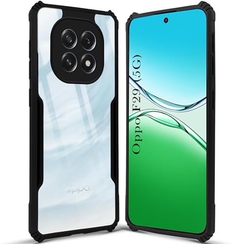 Image of Jkobi Back Cover Case for Oppo F29 (Shockproof with Polycarbonate Clear Panel | Professional Black)