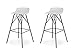 Produktbild Tenzo Solitaire Tori Designer Bar Chair, Plastik, weiß/schwarz, 45 x 45 x 79 cm