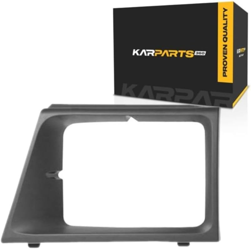 For Ford E-150/E-250 2003 04 05 06 2007 Headlight Bezel Driver And Passenger Side | Pair | Matte-Gray | Made of Plastic | For Use With Sealed Beam Lights | Replacement For FO2512159, FO2513159