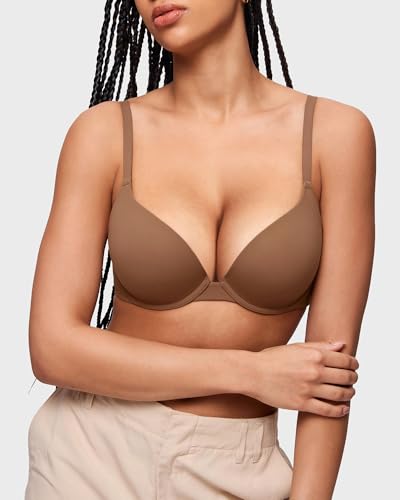 Image of INLYRIC Women's Push Up Bra Tshirt Demi Supportive Bras Underwire Plunge Padded Comfortable Inbarely Plus Collection
