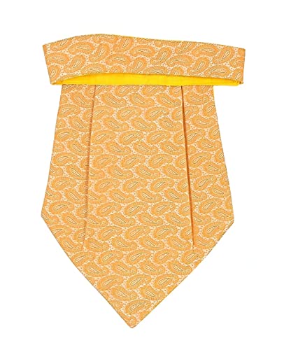 Image of formal cravat set for men with pocket square Men's Cravat Necktie, Self Design Microfiber Dark Multi color Free Size