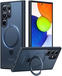 TORRAS Etui na telefon Samsung Galaxy S24 Ultra 5G do stojaka MagSafe (nr 1 siła magnetyczna, ochrona wojskowa), odporne na uderzenia, zarysowania, etui Ostand All-in-One, czarne