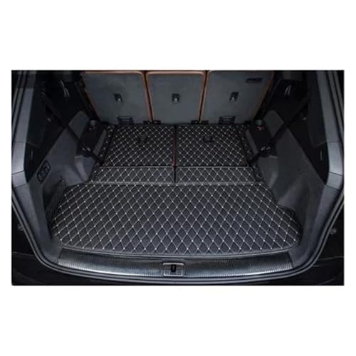 Tapis de coffre voiture imperméable durable pour Audi Q7 7 places 2015-2022