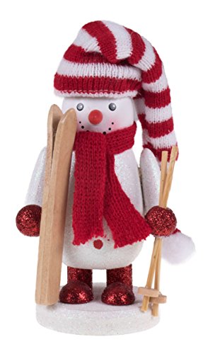 Clever Creations Traditional Christmas Skier Snowman Nutcracker 6