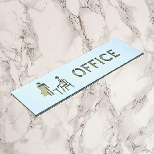 Image of CVANU 1pc Office Acrylic Sign Board for Office /Business /Hospital Sign SelfAdhesive Board c34