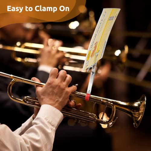 Trumpet Marching Lyre, Simple Clamp-On Trumpet Sheet Music Clip, Adjustable Lyre Sheet Music Stand, Durable Metal Sheet Music Holder For Wind Instrument #TOP2