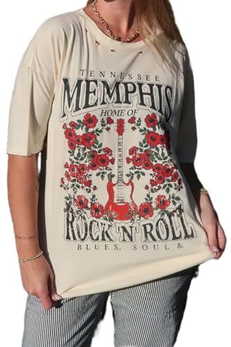 Oversized Graphic Shirt for Teen Girl Y2K Floral Short Sleeve Baggy Tee Coastal Tops Vintage Aesthetic Streetwear