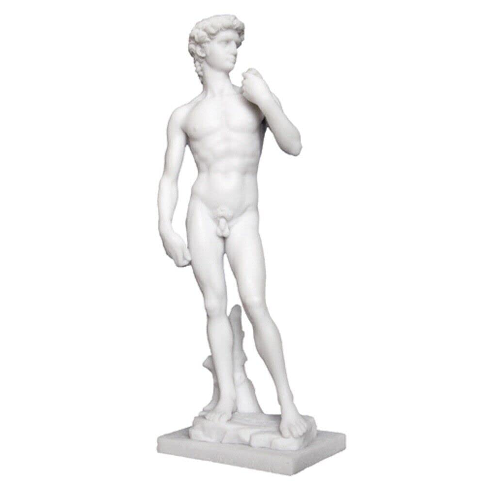 Pacific Giftware White 10 Inch Michelangelo's David Nude Replica Resin Statue Figurine By Ptc