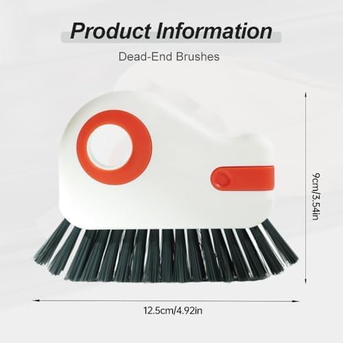 Miniatura 4 de Cepillo de limpieza de ranuras 2 en 1, herramientas de limpieza de rieles de ventanas, cepillo de limpieza de hendiduras de cerdas duras con